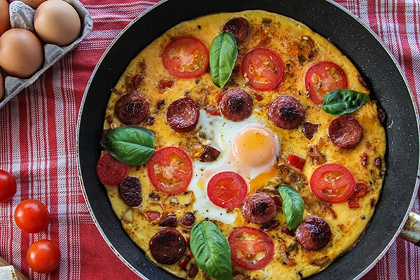 Chorizo frittata