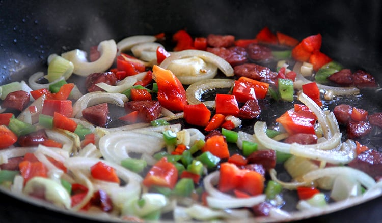 Paleo omelette making