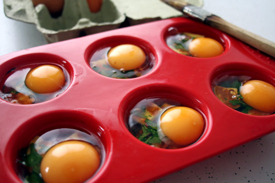 Baking eggs in a muffin tray