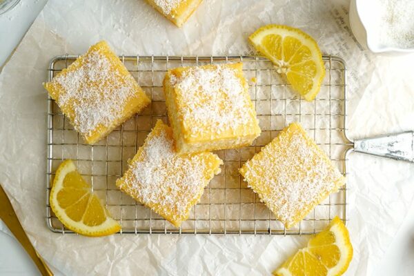 Coconut Lemon Slice (Gluten-Free, Low-Carb, Paleo)