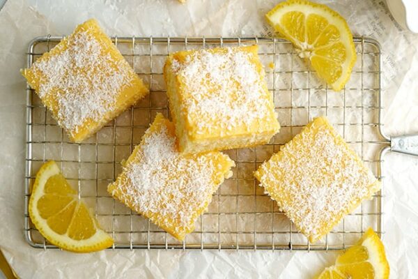 Coconut Lemon Slice (gluten-free, low-carb recipe)