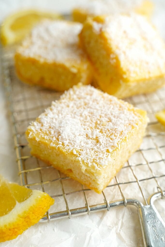 Coconut Lemon Slice (GlutenFree, LowCarb)