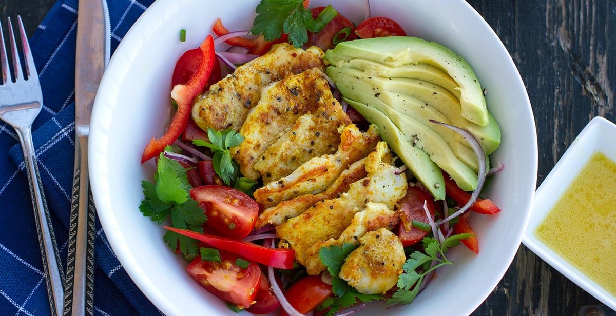 Warm Chicken Salad With Avocado