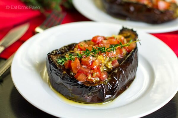 Paleo Eggplant Recipe - Baked Aubergine With Italian Tomato Salsa