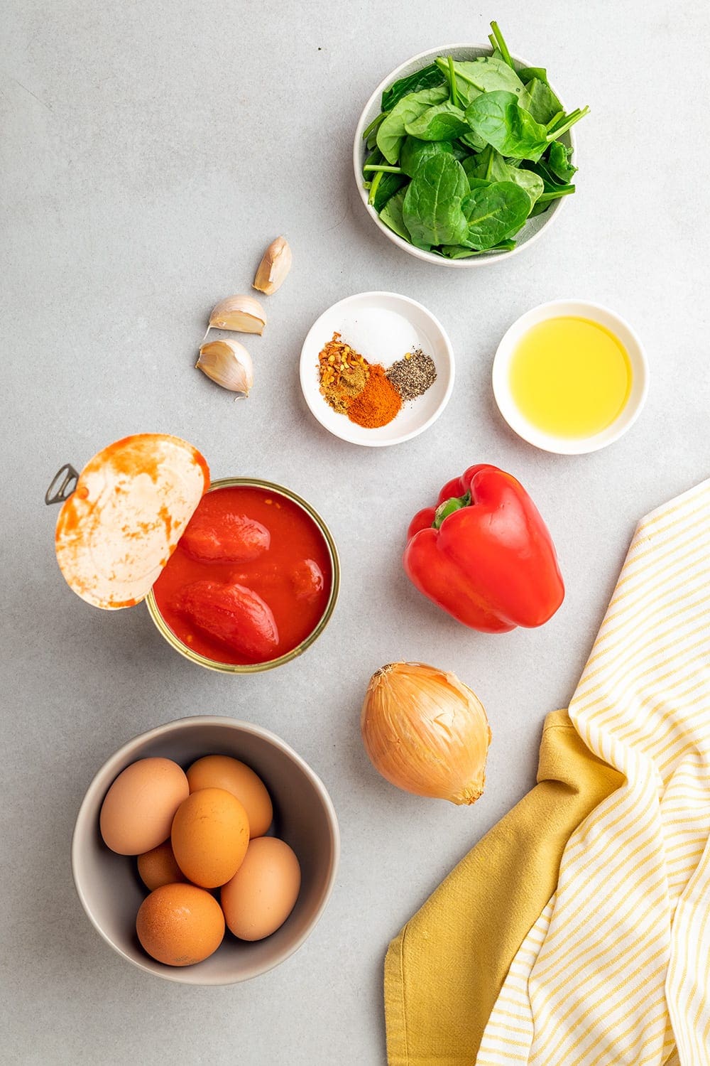 Shakshuka ingredients