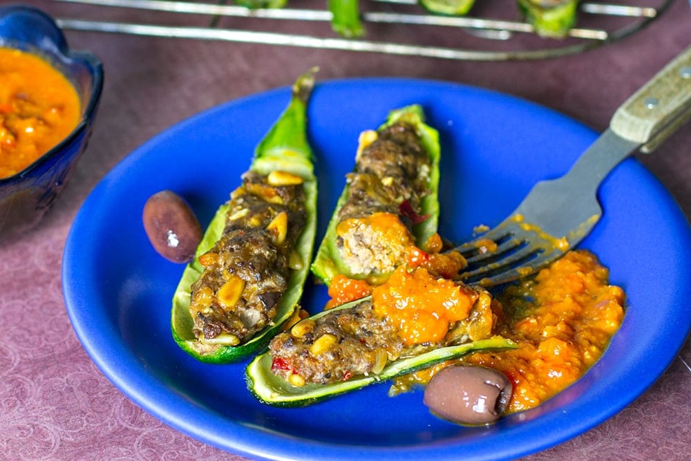 Paleo, Keto & Whole30 Stuffed Zucchini Boats