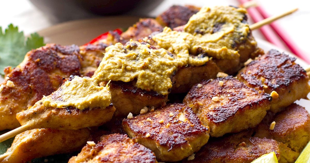 Paleo Satay Chicken Skewers