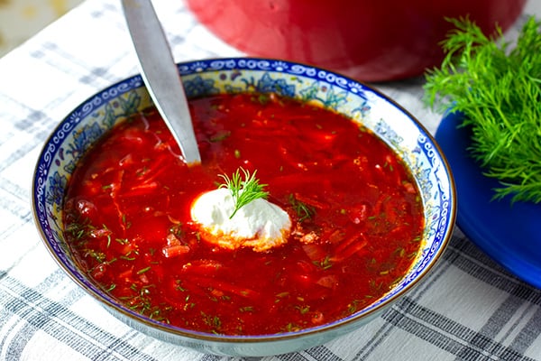 Paleo borscht soup with beef