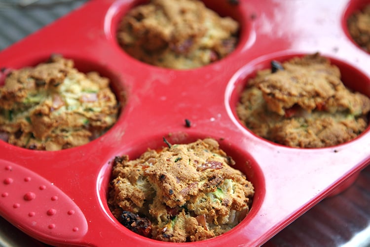 Savoury Zucchini Muffins With Ham (Paleo, Grain-free)