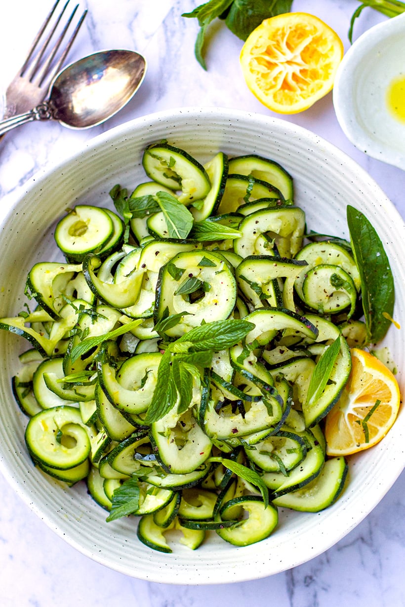 5-Minute Zucchini Lemon & Mint Salad