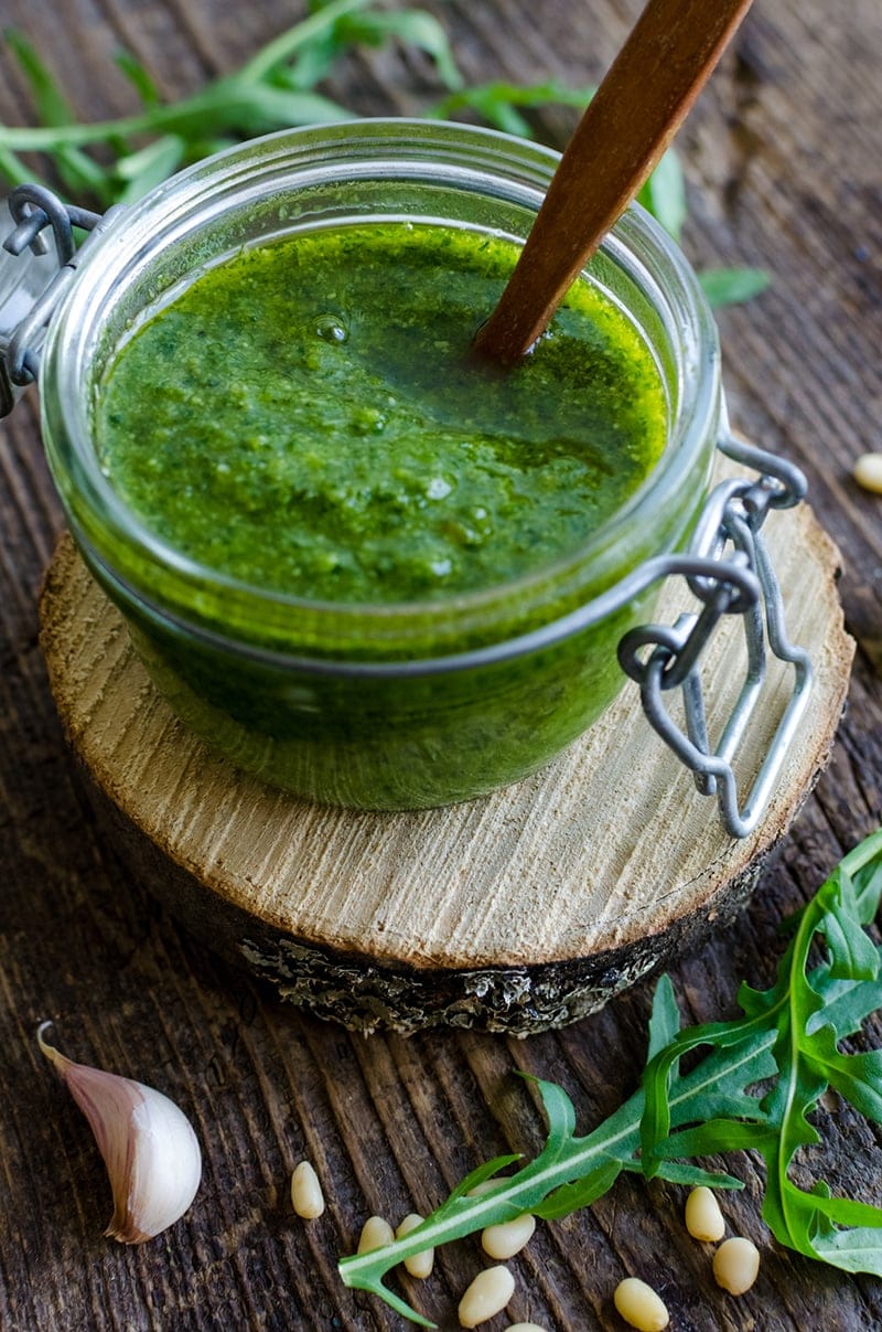 Basil arugula pesto (rocket)