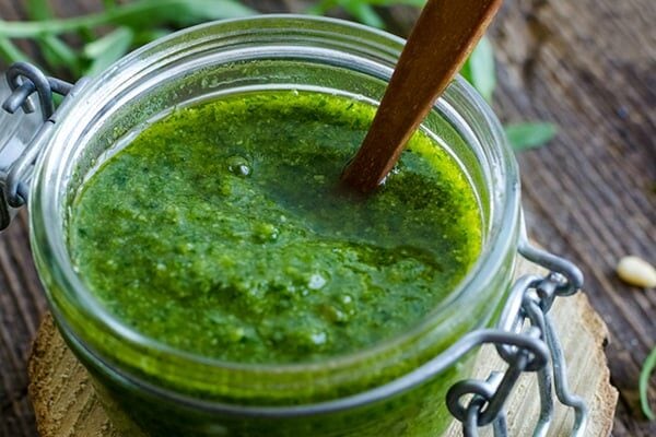 Basil arugula pesto (rocket)