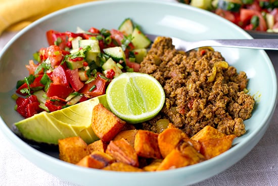 Healthy Mexican naked burrito bowl