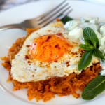 Paleo sweet potato rosti with egg