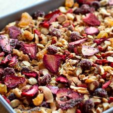 Paleo Granola With Oven-Dried Strawberries