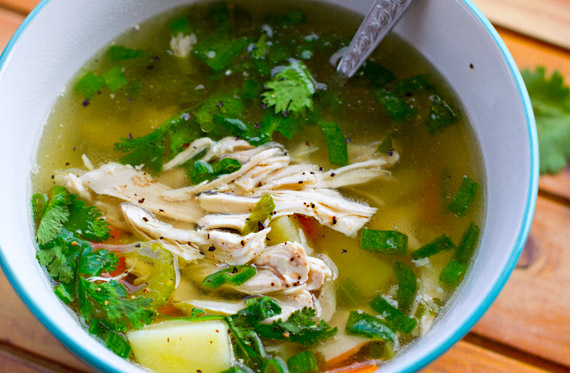 Chicken and vegetable soup