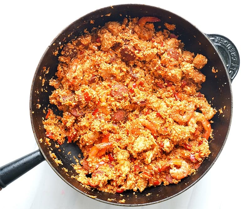 How to make cauliflower Spanish rice