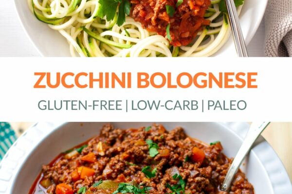 Paleo spaghetti Bolognese with zucchini noodles