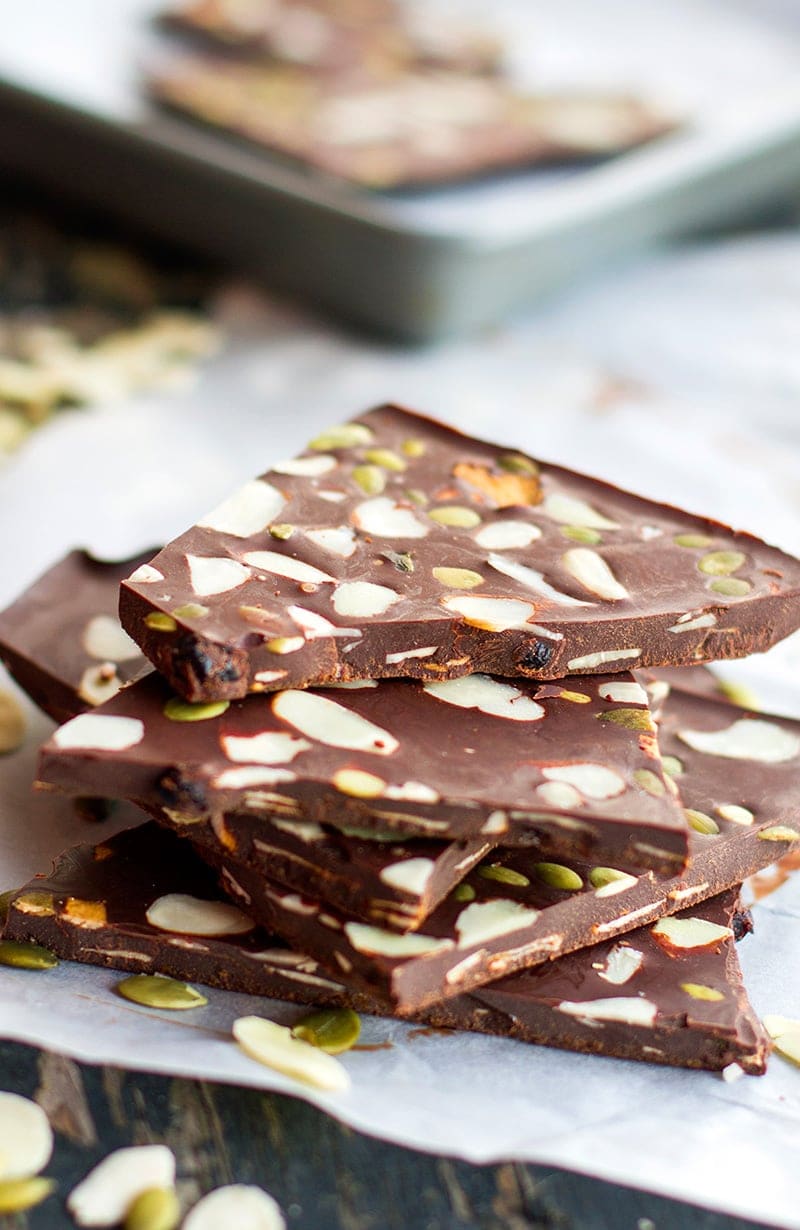 Raw cacao butter chocolate bark (paleo, dairy-free, sugar-free)