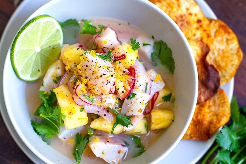 Fish Ceviche With Pineapple