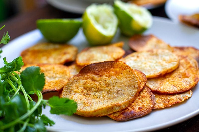 Yam chips (sweet potato chips)