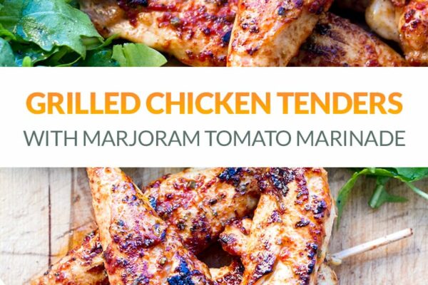 Grilled Chicken Tenders With Marjoram & Tomato Marinade