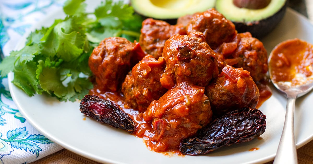 Saucy Spicy Meatballs (Albondigas) - Irena Macri | Food Fit For Life
