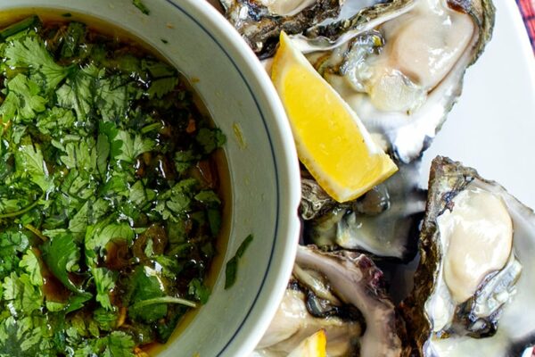 Fresh oysters with zesty Vietnamese dressing
