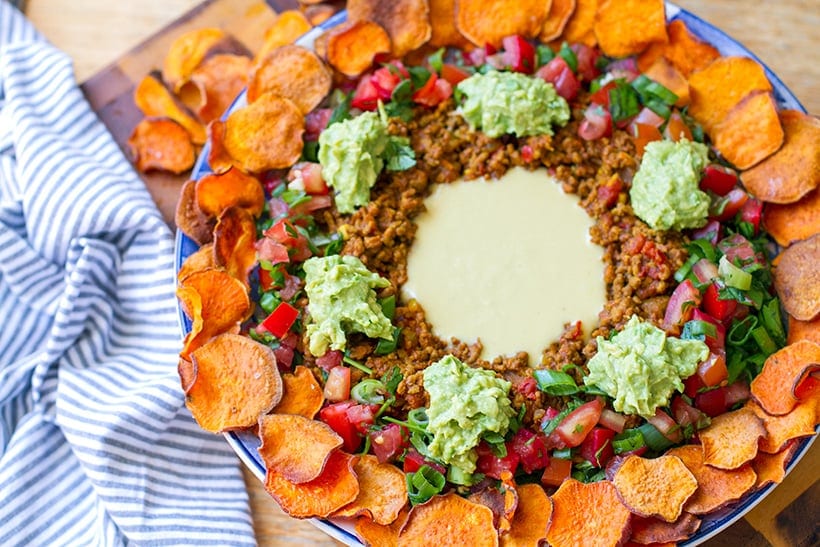 Paleo Nachos with Sweet Potato Chips