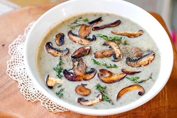 Creamy mushroom soup, dairy-free