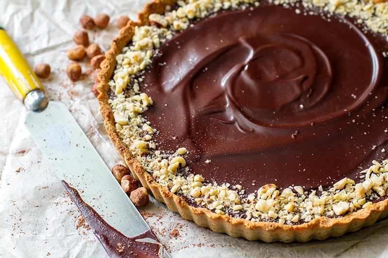 Paleo Chocolate Tart With Salted Caramel