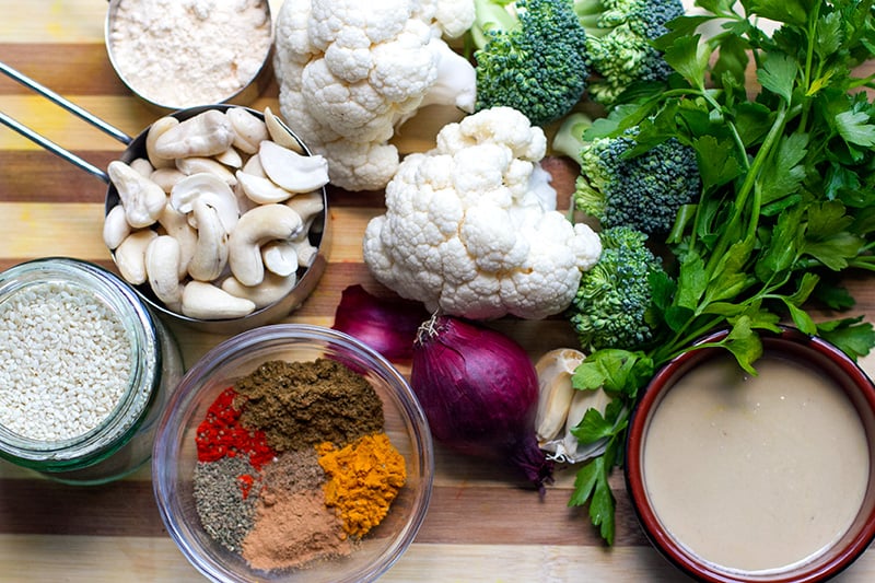 Ingredients for falafels
