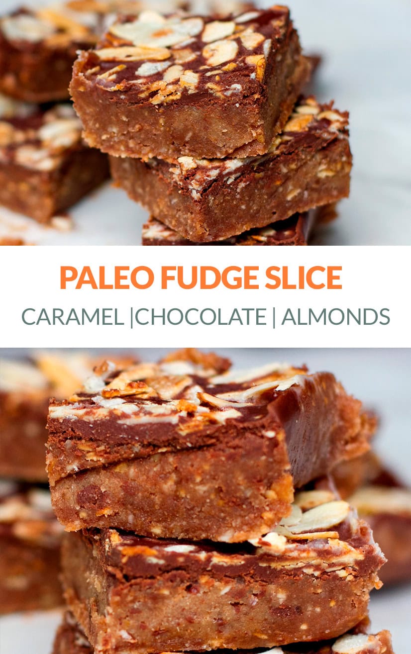 Paleo Fudge Slice With Nuts, Dates & Coconut Oil (Vegan, Paleo)