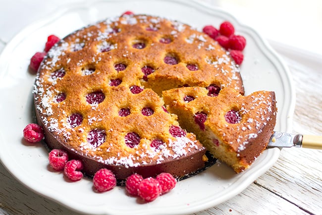 Raspberry Coconut Cake