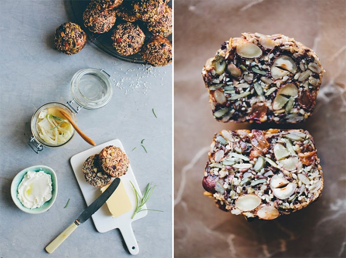 paleo seed and nut bread rolls