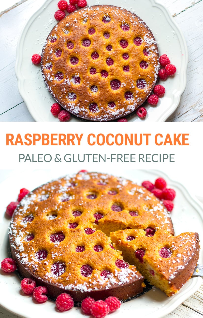 Raspberry Coconut Cake - Paleo & Gluten-Free Recipe