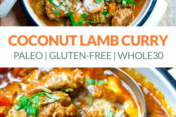 Delicious Coconut Lamb Curry (Paleo, Gluten-free, Dairy-free, Whole30)