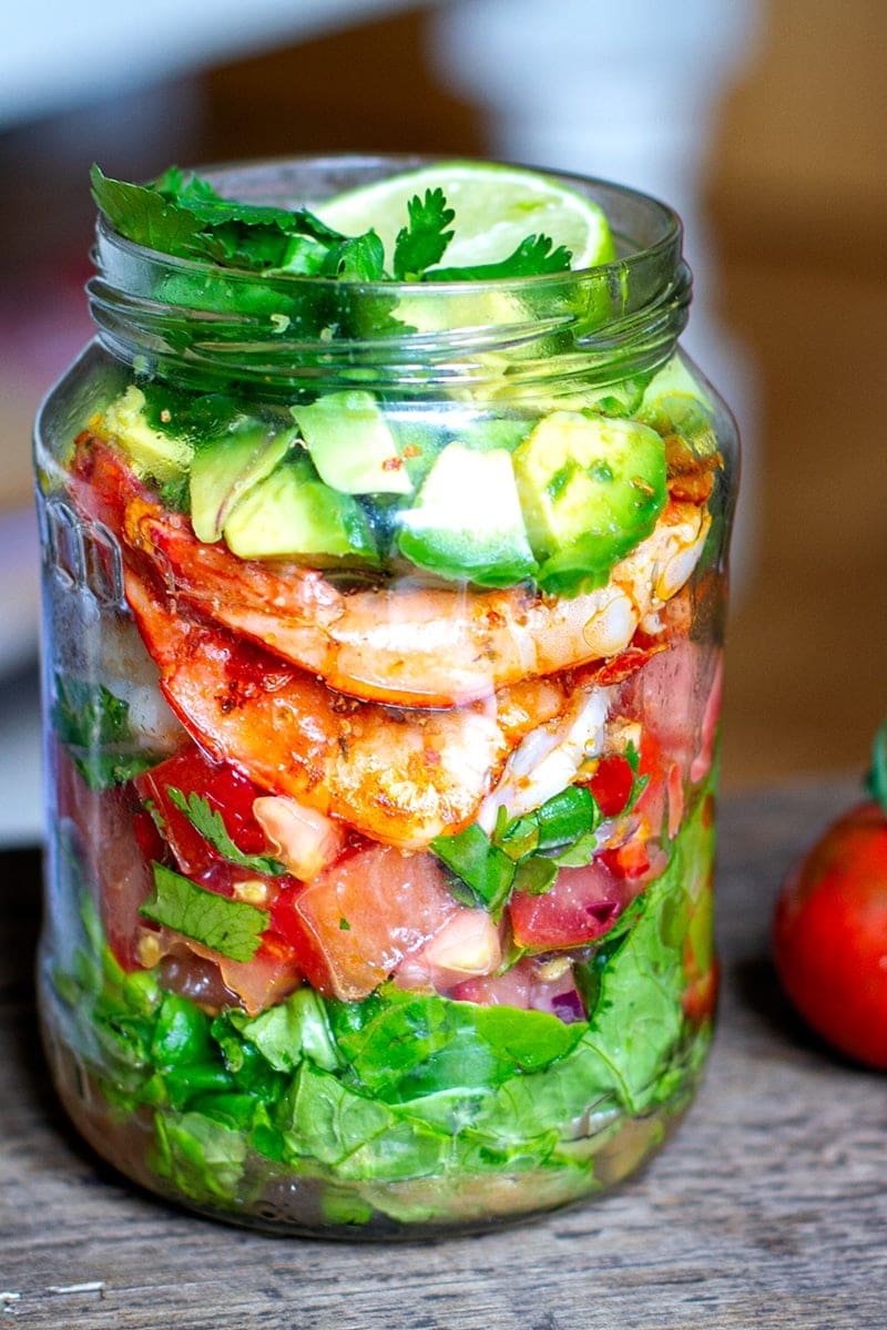 Mexican Shrimp Avocado Salad With Tomato Salsa