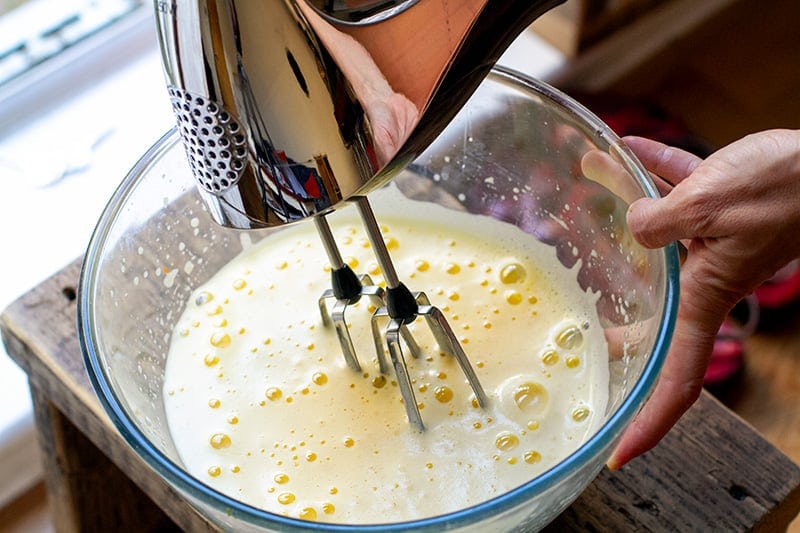 How to make paleo bread with coconut flour - Whisking the eggs