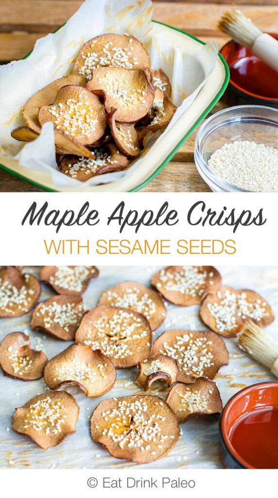 Maple Apple Crisps with Sesame Seeds & Cinnamon