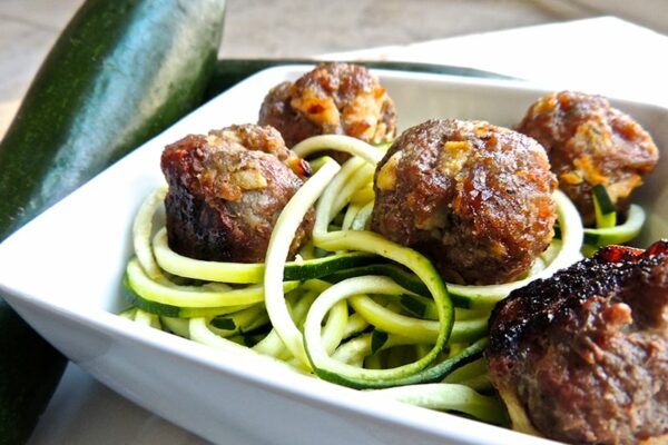 Baked Apple & Pork Meatballs