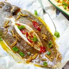 Baked Lemon Sole With Ginger & Chilli Butter