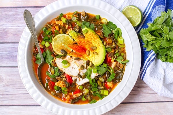 Paleo Chicken Tortilla Soup With Kale (Whole30)
