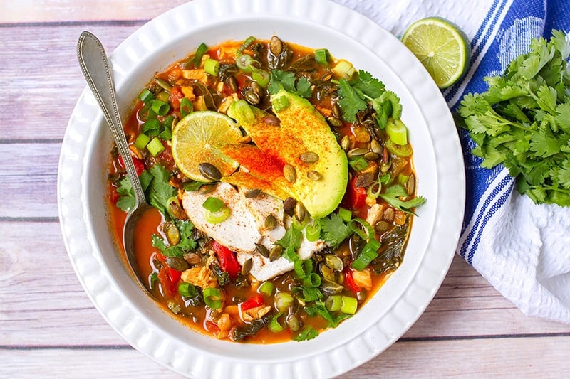 Low-Carb Chicken Tortilla Soup Recipe