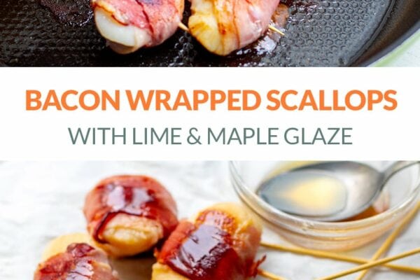 Bacon Wrapped Scallops With Lime & Maple Glaze