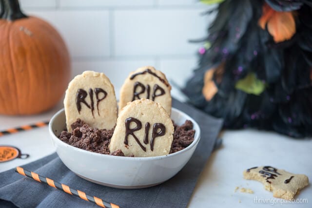 Halloween Tombstone Cookies (Paleo)