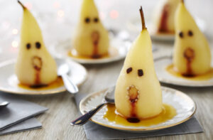 Halloween treats - pear ghots