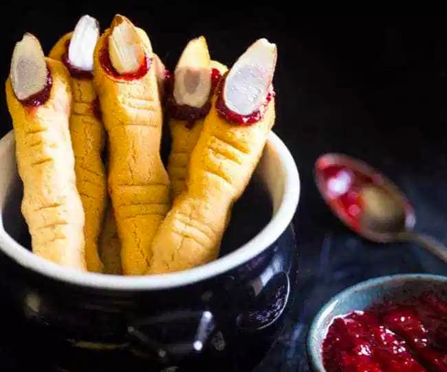 Paleo Halloween Witch Finger Cookies