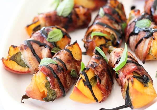 Paleo Appetizers: Bacon Wrapped Peaches