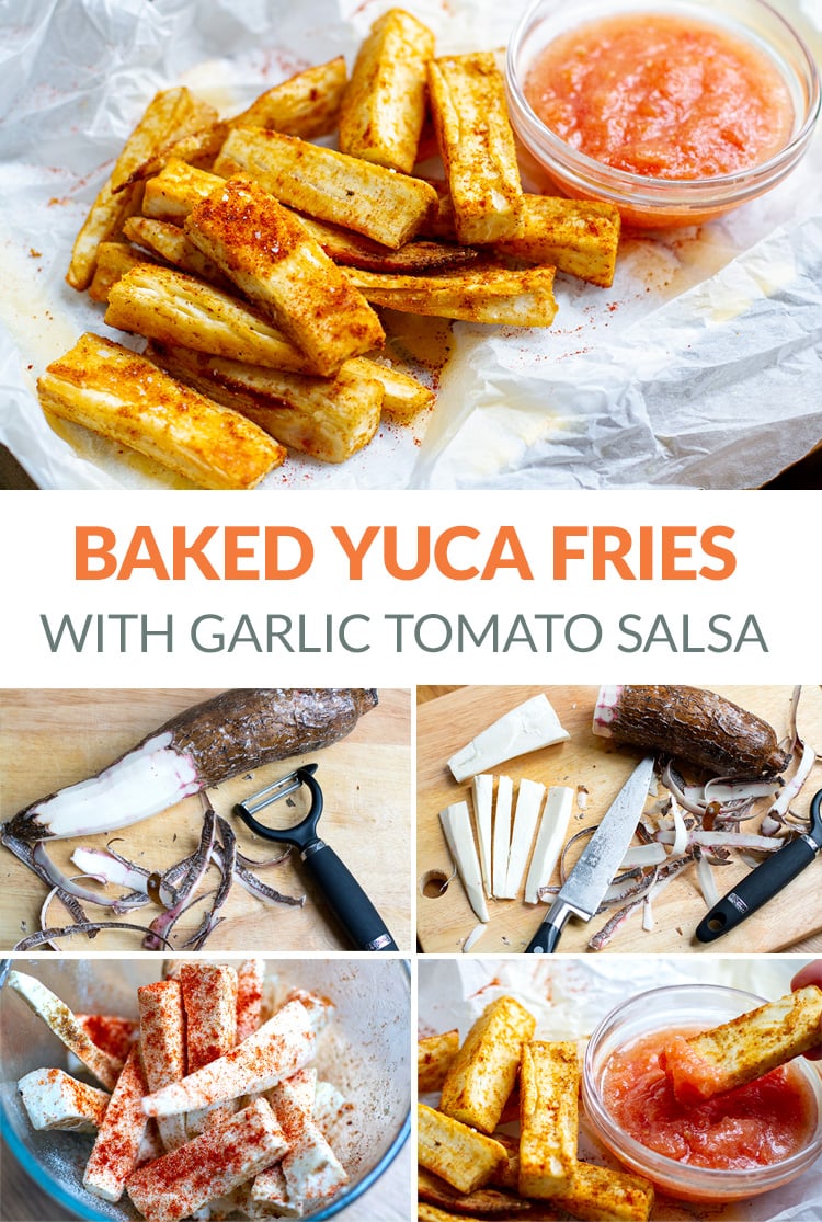 Baked Yuca Fries With Garlic Tomato Salsa (Yucca Fries)